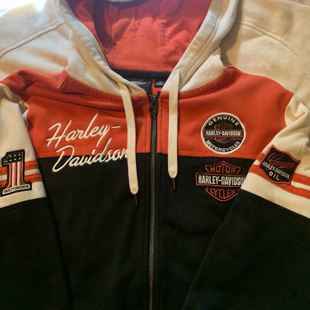 Harley-Davidson Orange and Black Jacket